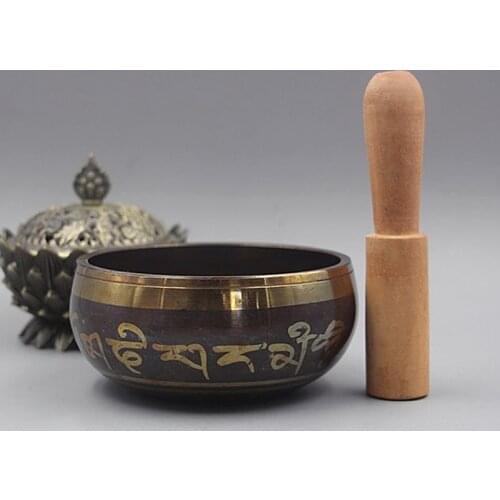 3Size Tibetan Bowl Singing Bowl Decorative-wall-dishes Decorative Wall Dishes Tibetan Singing Bowl with Mallet Home Decoration