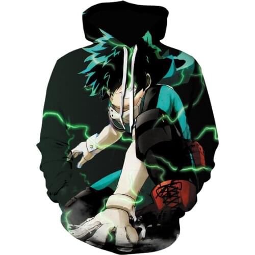 2021 New Autumn/Winter My Hero Academia harajuku Hoodie Sweatshirts Unisex anime Clothes Men/Women Moletom oversized sudaderas