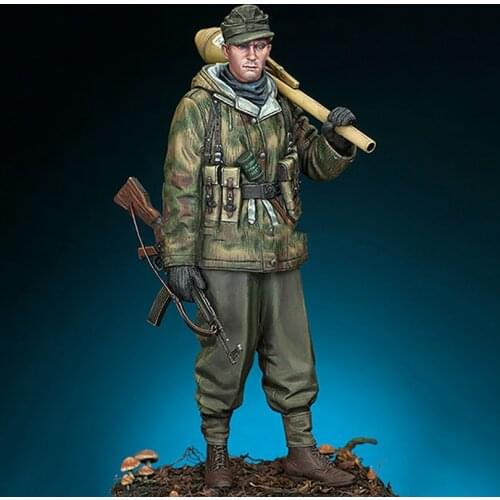 Unassambled 1/16 modern officer stand Resin figure miniature model kits Unpainted