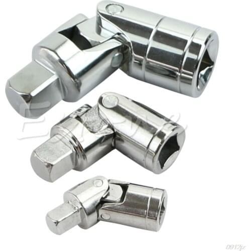 Universal Joint Set Ratchet Angle Extension Bar Socket Adapter 1/4" 3/8" 1/2" New qiang