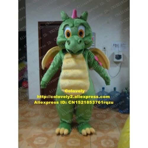 Green Dragon Dinosaur Dino Pterosaur Pterodactyl Mascot Costume Adult Cartoon Character Wedding Ceremony Beauty Parlor zz7703