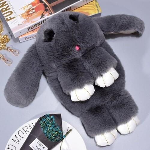 Fluffy Fur Eyelash Rabbit Backpack For Women Fashion Cute Girls Plush Bunny Handbag Female Messenger Bag Girlfiend Party Gift