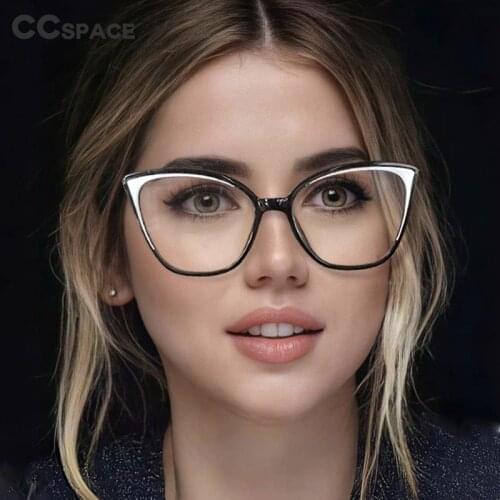 53331 Cat Eye Blue Light Blocking Ladies Eyewear TR90 Frame Metal Legs Decorative Womens Computer Glasses