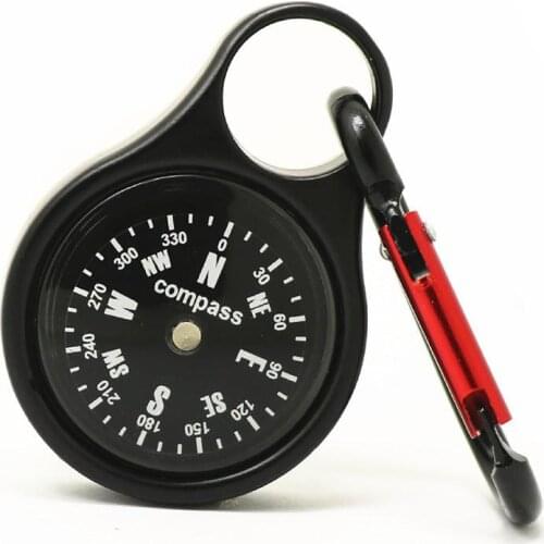 Compass Carabiner Zinc Alloy Compass Clip Snap Hook Camping Accessory for Outdoors Hiking Backpacking