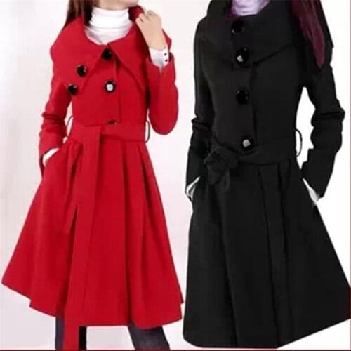 Women Plus Size Woolen Coat New Female Autumn Winter Wool Windbreaker Overcoat High-end Fashion Jacket Large Size Jackets 5XL