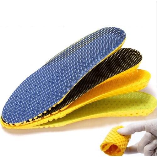 1Pair Stretch Breathable Deodorant Shoe Insoles Running Cushion Height Increasing Insoles Pad Sport Shoe Insert Arch Support