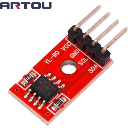 1pcs AT24C08 IIC/I2C Serial Interface Port EEPROM Memory Module For DIY Electronic Car 3.3-5V
