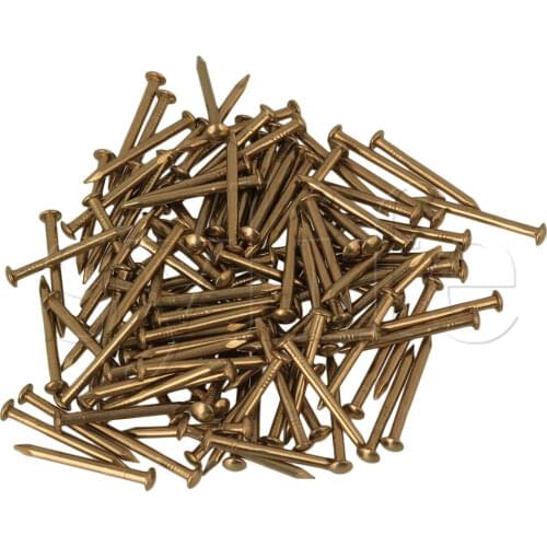 100pcs Furniture Round Head Archaize Pure Copper Nail Brass 18 x 2.8mm