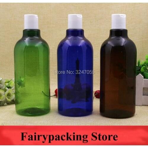 5/10pcs 500ML Cosmetic Emulsion/Facial Cream Refillable Bottle with Disc Top Lid, Large Size Plastic Body/Skincare Container