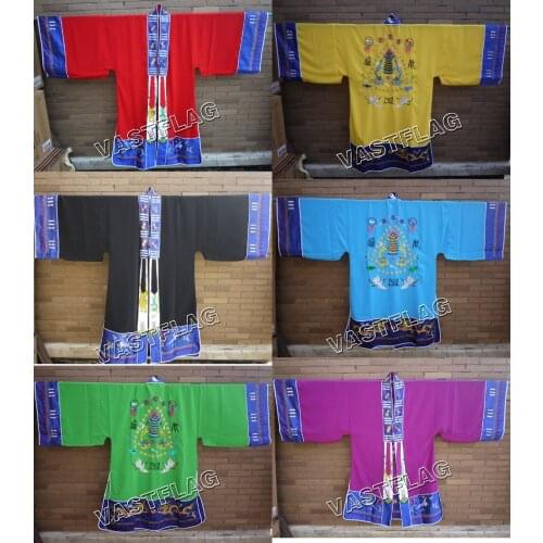 7colorTaoist clothing robecostume Taoism garments priest cassocksuitmonk martial arts clothes blue/black/yellow/red/purple/green