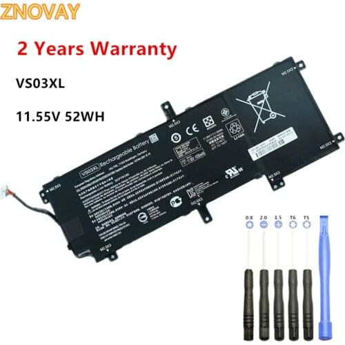 ZNOVAY VS03XL Laptop Battery For HP Envy 15-AS 15-AS014WM 849047-541 Tablet HSTNN-UB6Y VS03XL 11.55V 52WH