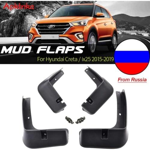APKTNKA Front Rear Molded Car Mud Flaps For Hyundai Creta ix25 2015 - 2018 2019 Mudflaps Splash Guards Mud Flap Mudguards Fender