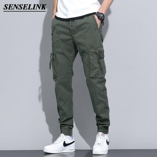 Summer Army Green Jogger Men Cargo Pants Casual Loose Outdoor Tactical Military Pants Multi-Pocket Big Size Men Trousers 29-38