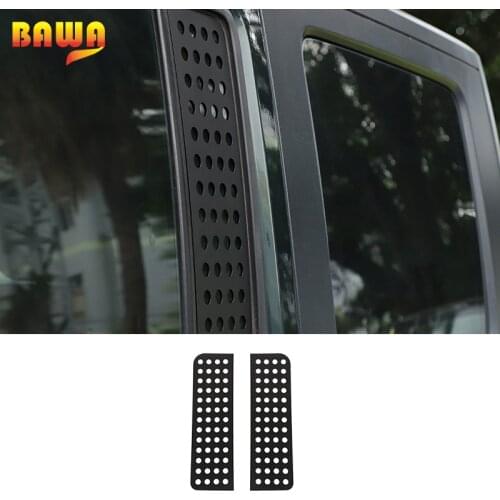 BAWA Car Rear Window Triangle Glass Decorative Trim Stickers External Accessories for Jeep Wrangler Jk 2007-2017 4-door