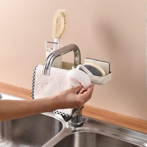 Storage Holders Kitchen Tool Soap Sponge Organizer Shelf Drain rack Household Faucet Clip Rack Kitchen Sink Rag Bath Holder