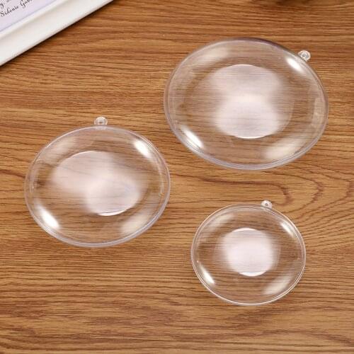 1/3Type 1Set Flat Round Bath Bomb Mold Crafting Mold Plastic Fillable Ball Ornament Christmas Ball Mould For DIY Home Decoration