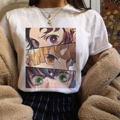 Manga Demon Slayer T-Shirt Summer Men Women Kimetsu No Yaiba Funny Short Sleeve Harajuku Oversized Pullover Anime Tees