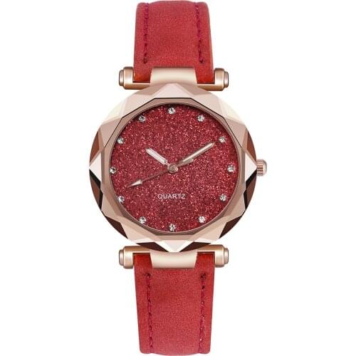 Classic Womens Watches Casual Quartz Leather Strap Band Watch Round Analog Clock Wrist Watches Diamond часы женские relogio