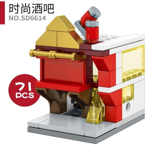 City Sets Compatible Friends Building Blocks LTHM023 Model Fashion bar DIY Gifts MOC Bricks 71PCS Citys Kids Toys