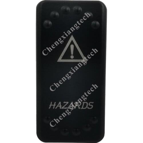 Laser Etched -HAZARDS - Led Backlit Rocker Switch Cap for Car Boat Truck Rv Switch Auto DIY Replacing, Cover Only