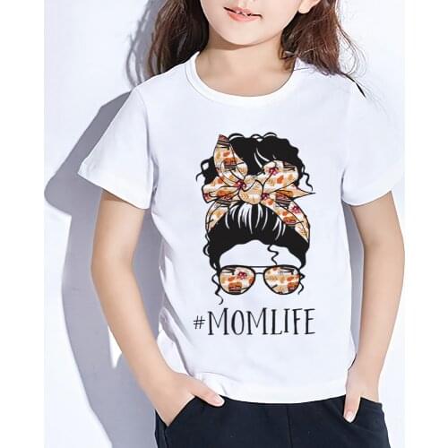 Momlife Children T Shirt Kawaii Cute Print Design Short Sleeve Tops Leisucre O-neck Tees Kids Clothing Cartoon T-shirt,YKP171
