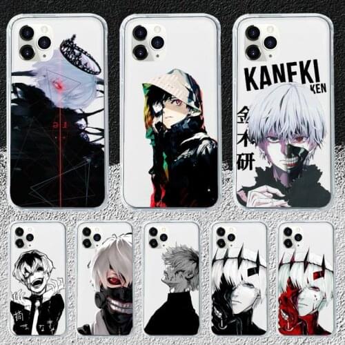 Cartoon Anime Tokyo Ghoul Kaneki Ken Phone Case Transparent for iPhone 11 12 mini pro 8 7 6 6S XS MAX Plus X 5S SE 2020 XR