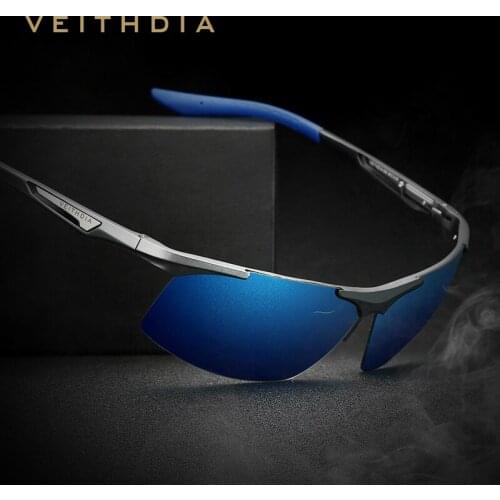 VEITHDIA Aluminum Magnesium Mens Sunglasses Polarized Men Coating Mirror Glasses Oculos Male Eyewear Accessories for Men 6562
