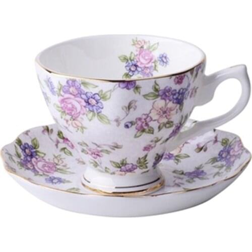170ml English Afternoon Tea Set Cup With Saucer Ceramic Bone China Coffee Cup European Style Luxury Cup and Dish Set