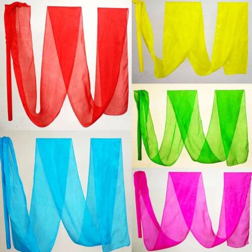New 2017 Stage Performance Props Throw Streamers 5 colors belly dancing Throwing Streamer 3 sizes Hot-Seling