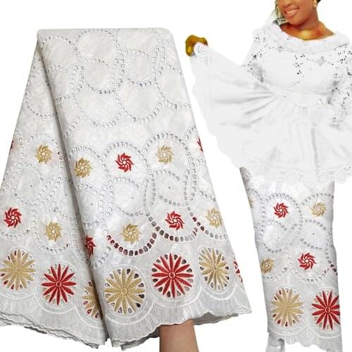 Fabricbob Latest Bazin Riche Fabric 2021 High Quality Nigerian Women Borer Embroidery 5 Yards African Lace Fabric