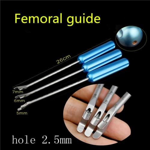 Orthopedic instrument sports medicine medical cruciate ligament repair femoral guider device acetabular sighter drill guide