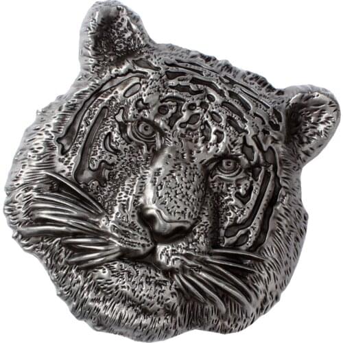 Tiger Head Belt Buckle 3D Wild Animal Big Metal Mens Novelty Accessories 6.5cm