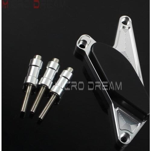 Silver Motorcycle Engine Cover Crash Pad Frame Protector Slider for Suzuki B-King Bking 2008-2010 2011 2012 2013