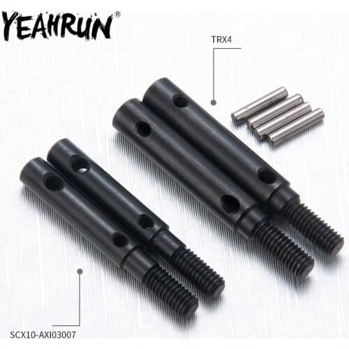 YEAHRUN Metal Front Rear Portal Stub Axle Drive Shaft Outer Cover for 1/10 Axial SCX10 III AXI03007 TRX4 RC Crawler Parts