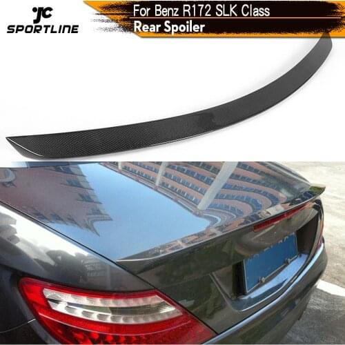 Rear Spoiler Trunk Boot Wing for Mercedes-Benz R172 SLK Class 200 250 300 350 SLK55 AMG Convertible 2012 2013 Carbon Fiber