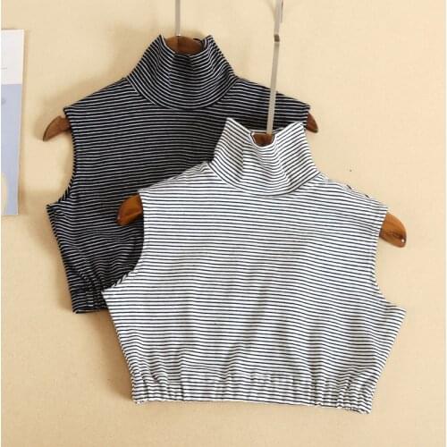 Women Plus Size Turtleneck Fake Collar Autumn Winter Windproof Solid Color False Collar Shirt Detachable Scarf Wrap Decoration