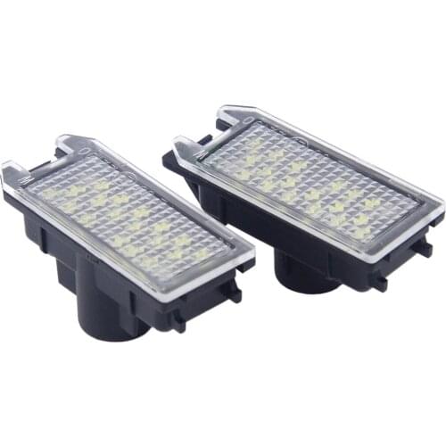 2Pcs Car LED License Plate Light fit for Fiat 500 Dodge Viper Jeep Grand Cherokee Compass 2017 68228930AA 68228931AA 68146206AA