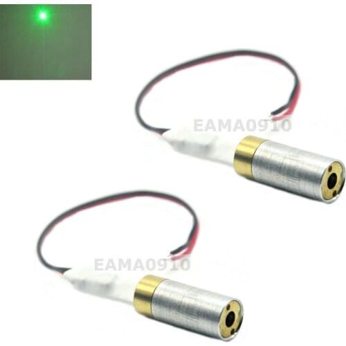 2pcs INDUSTRIAL/LAB 5VDC 532nm Green Laser 10mW Dot Laser Diode Module