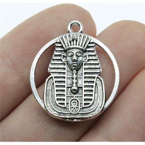 8pcs 23mm Pendant Egyptian Pharaoh Double Sided Egyptian Pharaoh Charm Pendant Egyptian Pharaoh Pendant