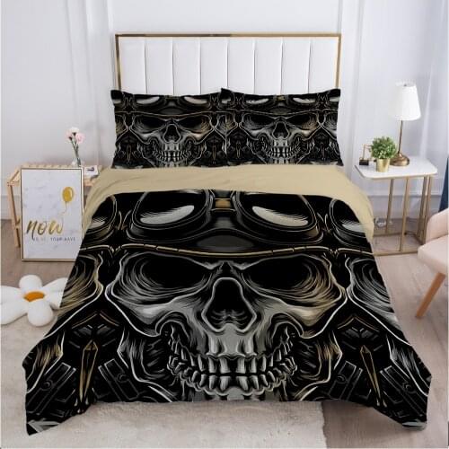 Skull Deadpool Duvet cover set 240x220 200x200 Bedding set Twin Queen King Double Bed linens Quilt cover Bedclothes glasses