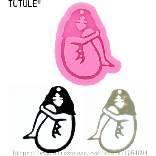 Gadgets, Shiny High quality Crying girl Keychain mold ,Epoxy Resin Charms Jewelry earring Necklace,Polymer Clay Silicone mold