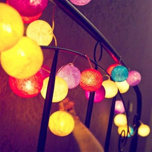 3M 20leds Multicolor Creative Cotton Ball Light String Luces RGB Litghing Xmas Fairy Lights For Kids Bedroom Home Decor