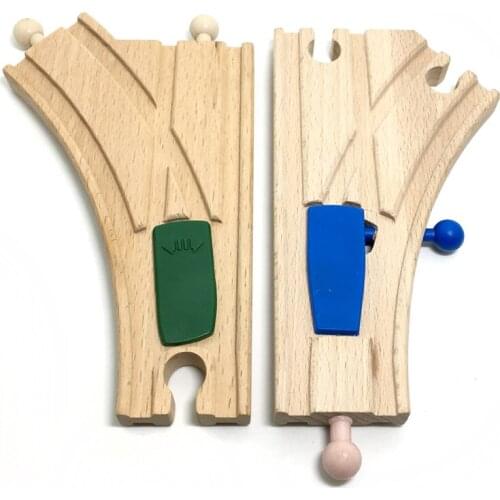 Fork Track Game Essential Accessories P067 Wooden Track Single-head and Double-headed Combination Compatible with Wooden Train