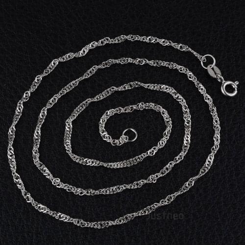 Justneo Silver Chains