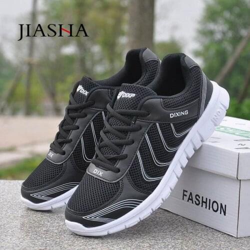 Tennis flats men sneakers 2021 lace-up breathable mesh casual shoes mens sneakers adult male vulcanized shoes