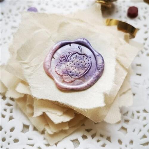 Strawberry with Green leaf fruit Retro brass Stamp Antique Sealing Wax Stamps Wedding Invitations Wax Seal Stamp