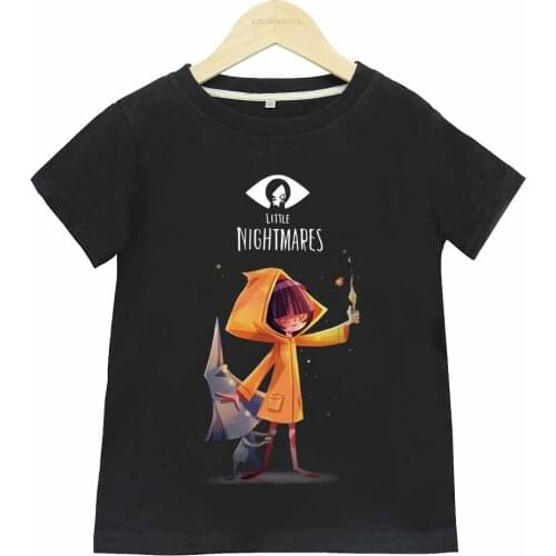 Little Nightmare Printing Cotton Summer Teen Boys and Girls Sports Casual Short-sleeved T-shirt Cartoon T Shirt Kids Clothes
