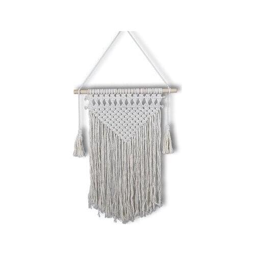 Macrame Wall Art Handmade Cotton Wall Hanging Tapestry Bohemian Christmas Decorations for Home