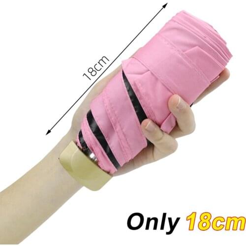Mini Women Pocket Small Umbrella Anti UV Paraguas Sun Umbrella Rain Windproof Light Folding Portable For Outdoor Umbrellas