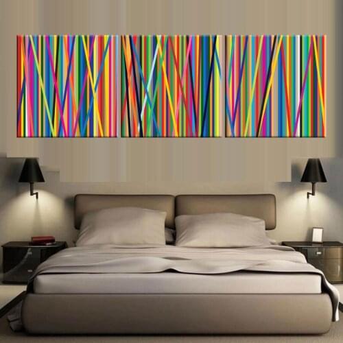 Handmade poster modular picture 3 piece canvas art wall pictures colorful painting for living room home decor